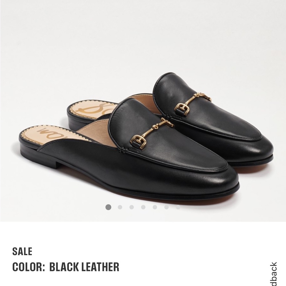 🖤 Sam Edelman ‘Linnie’ Black Leather Mules – Timeless & Chic – Size 7 🖤